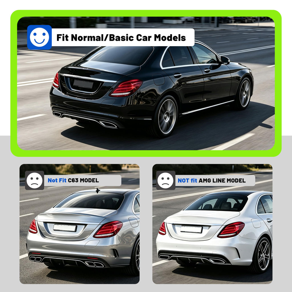JMTAAT Bumper Diffuser Compatible with 2015-2019 Benz C Class W205/C300