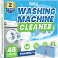 Washing Machine Cleaner & Descaler Tablets, HE Washer Deep Cleaning, 48 Ct