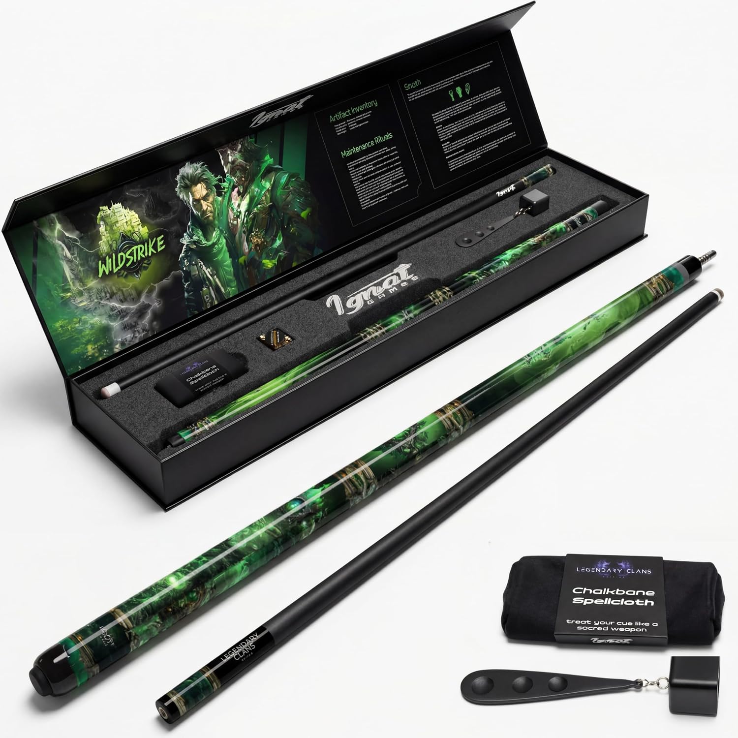 Pool Cue Stick for Adults, 58in 2-Piece Canadian Maple, AirStrike Shaft | 19-21 oz, kiln-dried A+ maple, 12.5mm tip