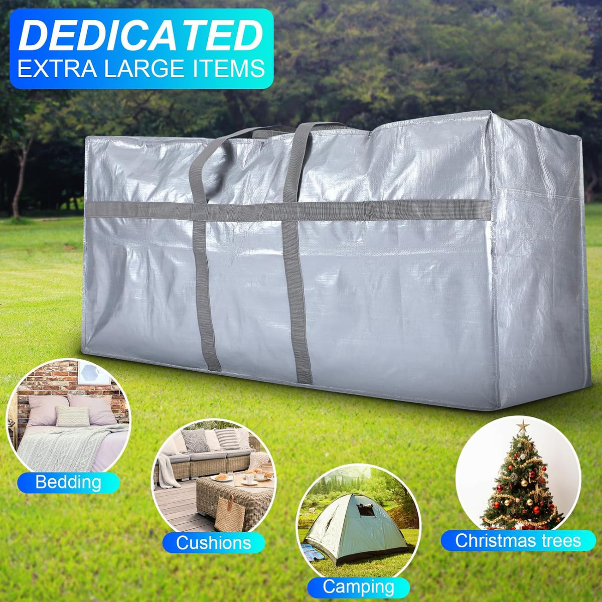 4 Pack 57 Gallon Extra Large Moving Bags XXL Heavy Duty Storage Bag