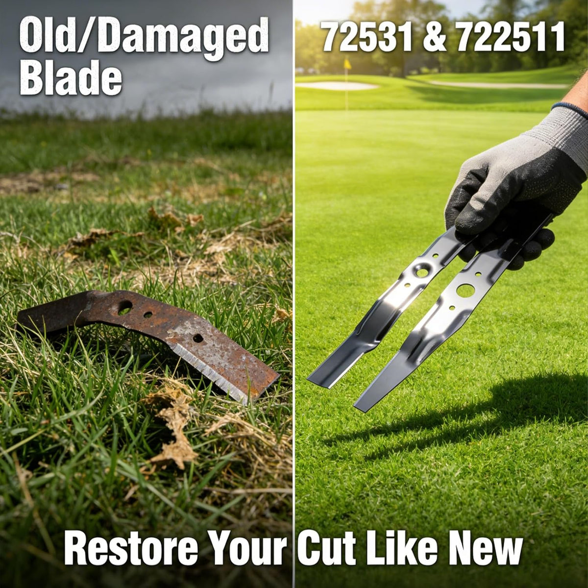 72511-VE1-020 72531-VE2-020 21" Mulching Mower Blade Kit, 2-Pack