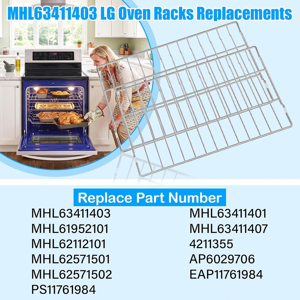 Upgraded MHL63411403 Oven Rack Replacement for LG Range Oven Rack Parts