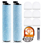9 Pcs WD161 Replacement Brushroll and Filter Compatible with Shark Hydrovac