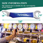 2-Pack Heavy Duty 304 Stainless Steel Beer Faucet Wrench- Dual Head Hex Nut & Spanner Draft Beer Tap Wrench for Keg