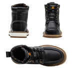 Waterproof Steel Toe Boots For Men Safety Work Shoes,Black Size 11