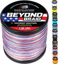 Braided Fishing Line -Super Strong - Abrasion Resistant - No Stretch -Blue Camo, Moss Camo, White, Green, Pink, Blue