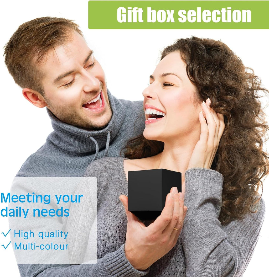 48 Pack Black Gift Boxes Small Cardboard Gift Boxes with Lids