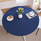 Round Elastic Fitted Tablecloth for 45"-56" Tables, Navy