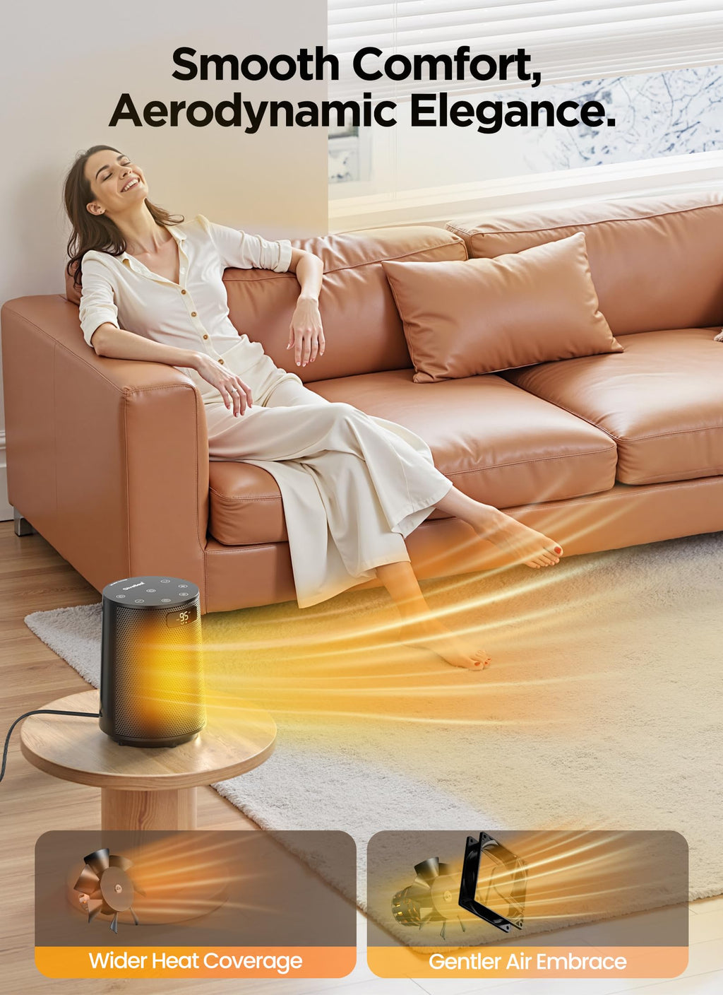 Space Heater, Electric Portable Heaters for Indoor Use