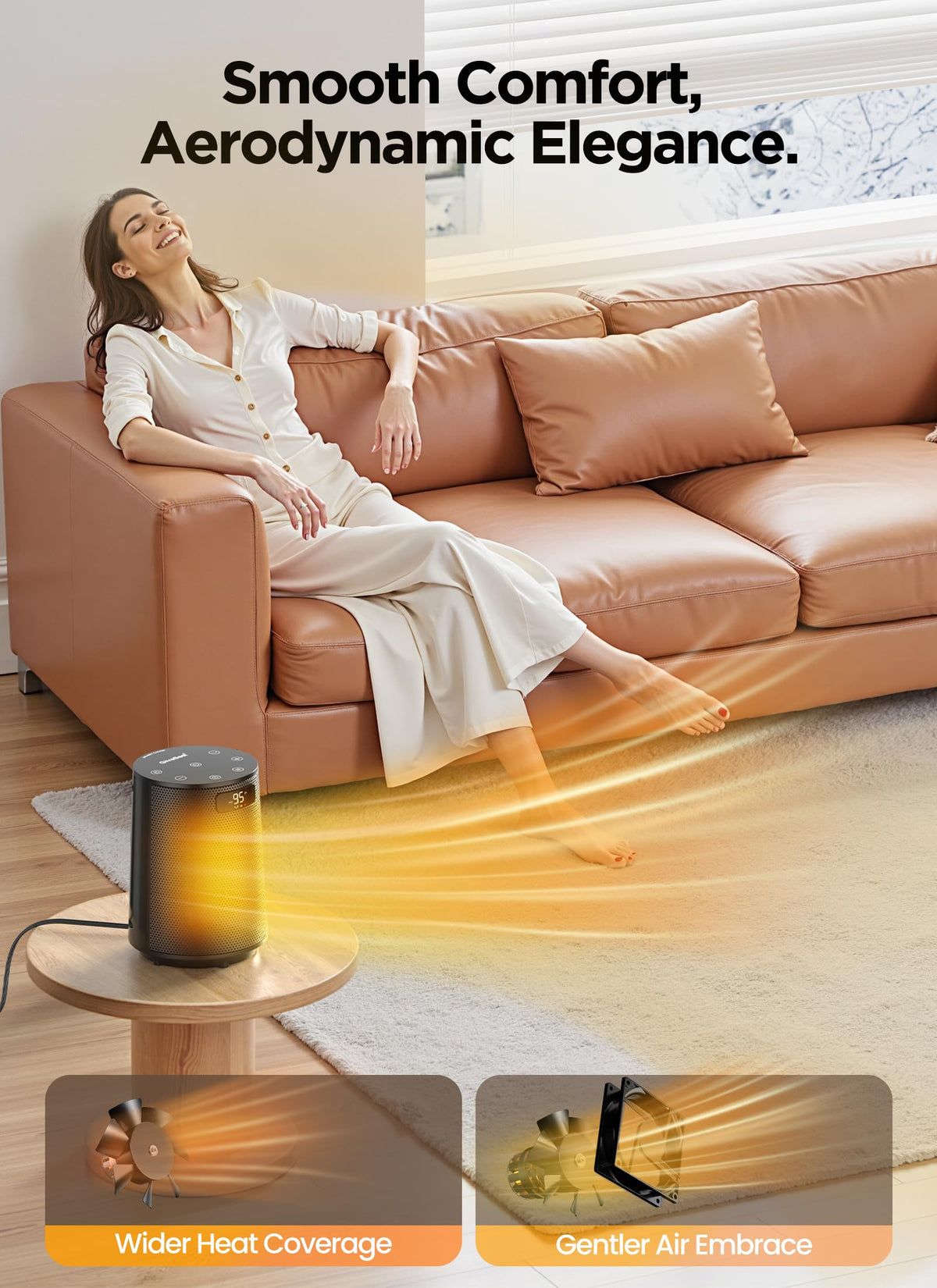 Space Heater, Electric Portable Heaters for Indoor Use