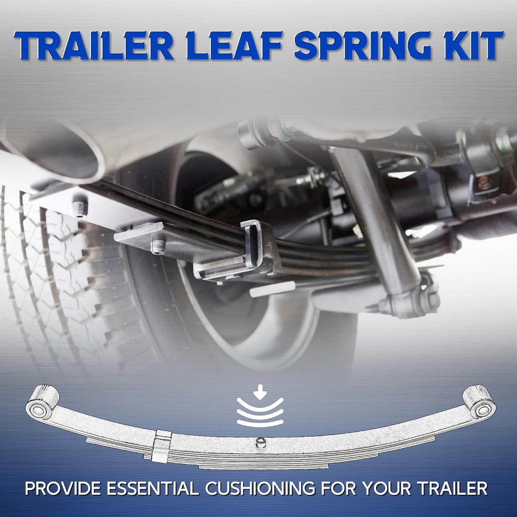 3500lb Tandem Trailer Leaf Spring Kit with 5-1/2" U-Bolts