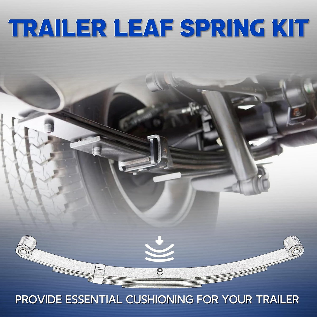 3500lb Tandem Trailer Leaf Spring Kit with 5-1/2" U-Bolts
