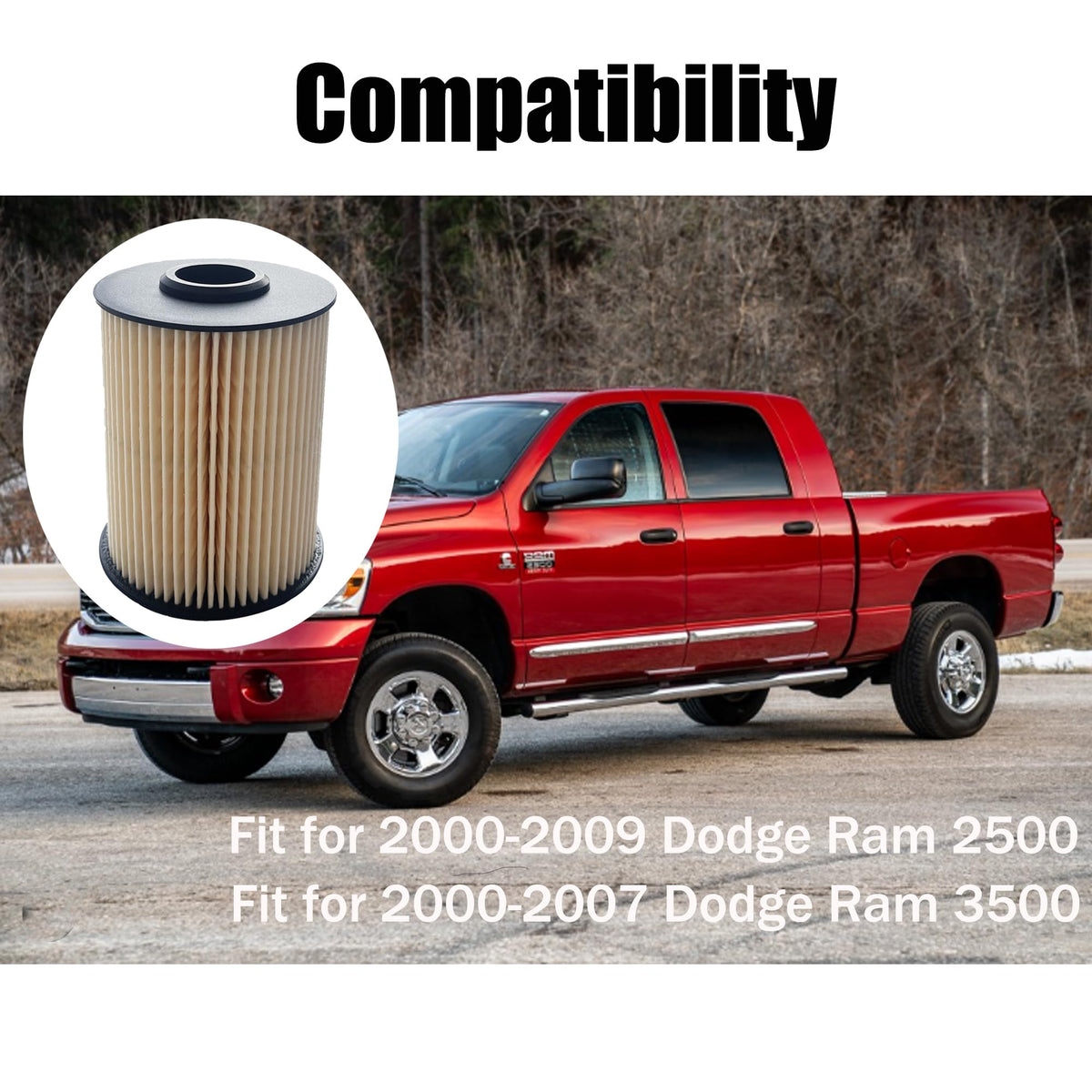 iFJF 6Pcs 5015581AA Fuel Filter Compatible with Ram 5.9L Cummins