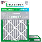 18x24x2 Air Filter MERV 8 Dust & Allergy Defense (2-Pack)