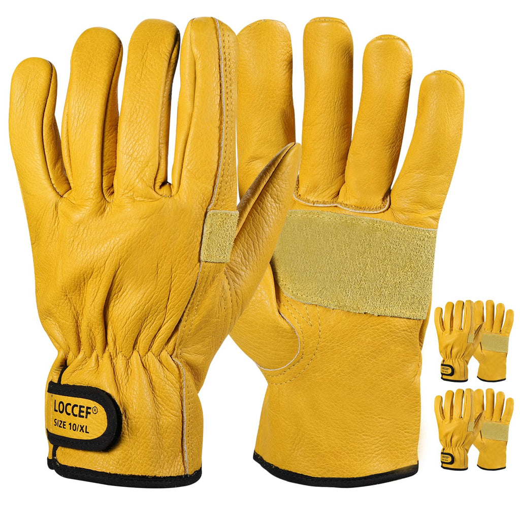 Leather Work Gloves for Men Women