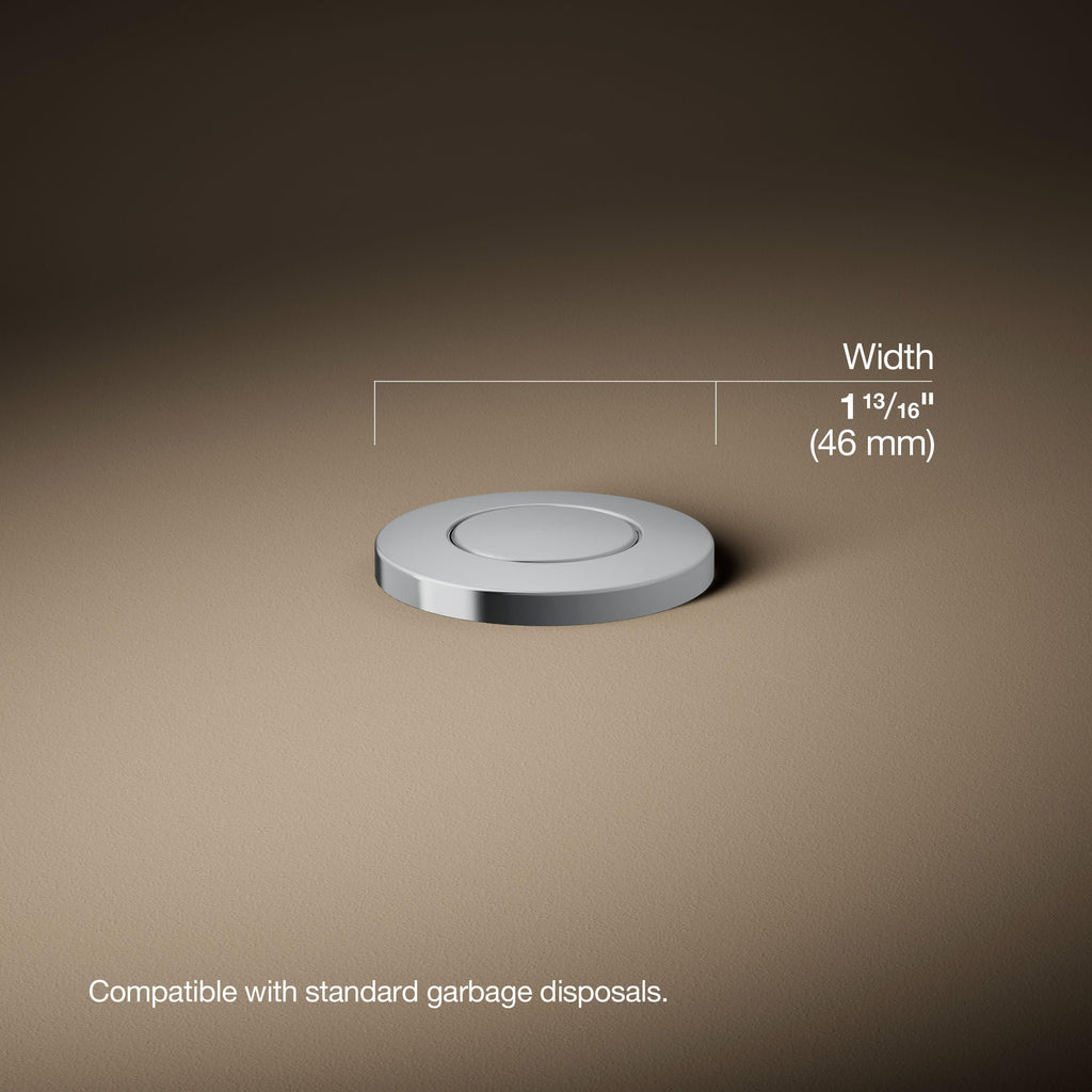 KOHLER 35726-CP K-35726-CP Garbage Disposal Air Switch Button, Polished Chrome