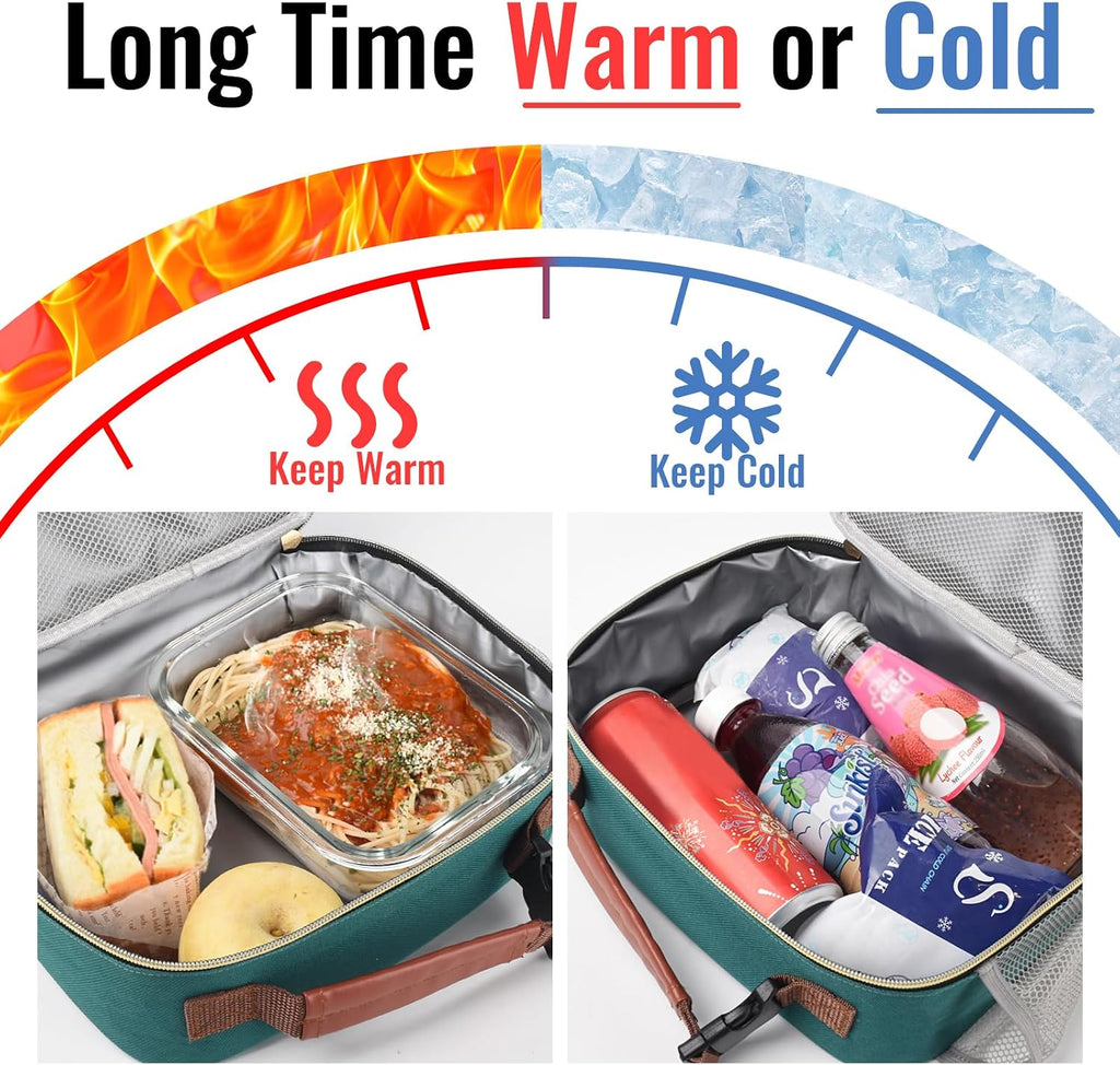 Lunch Box for Kids, Boys - Insulated Small LunchBox Reusable, Zip Closure & Buckle Handle, Portable Cooler for Work