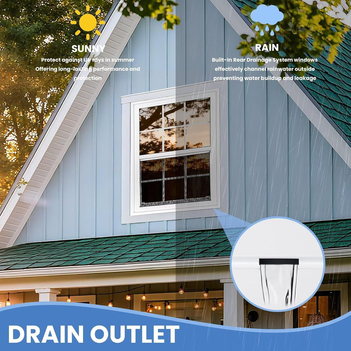 36" x 48" Vinyl Single Hung Window, White