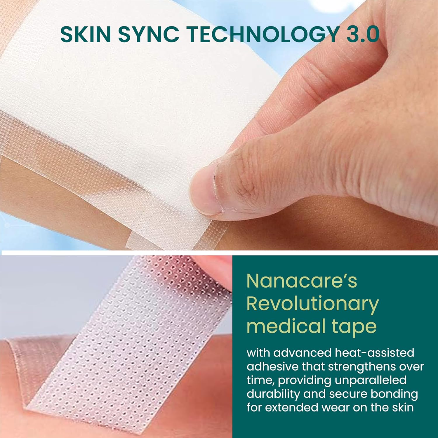 Clear Medical Tape Waterproof, 4 Rolls - 1 inch x 10 yds + 10 pc Gauze Pads - Hypoallergenic Surgical Tape for Wound