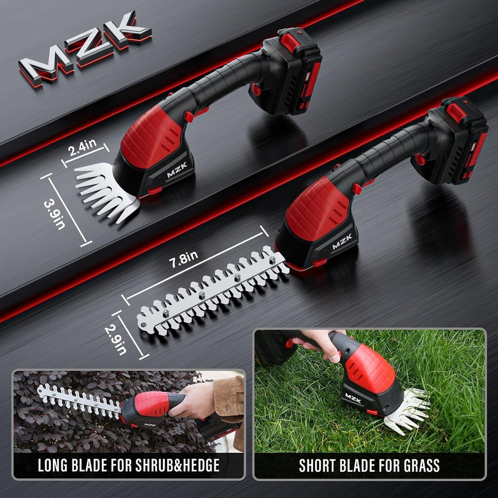 20V 2-in-1 Pole Hedge Trimmer & Grass Shear, 13-Foot Reach | Multi-angle cordless trimmer with extension pole for