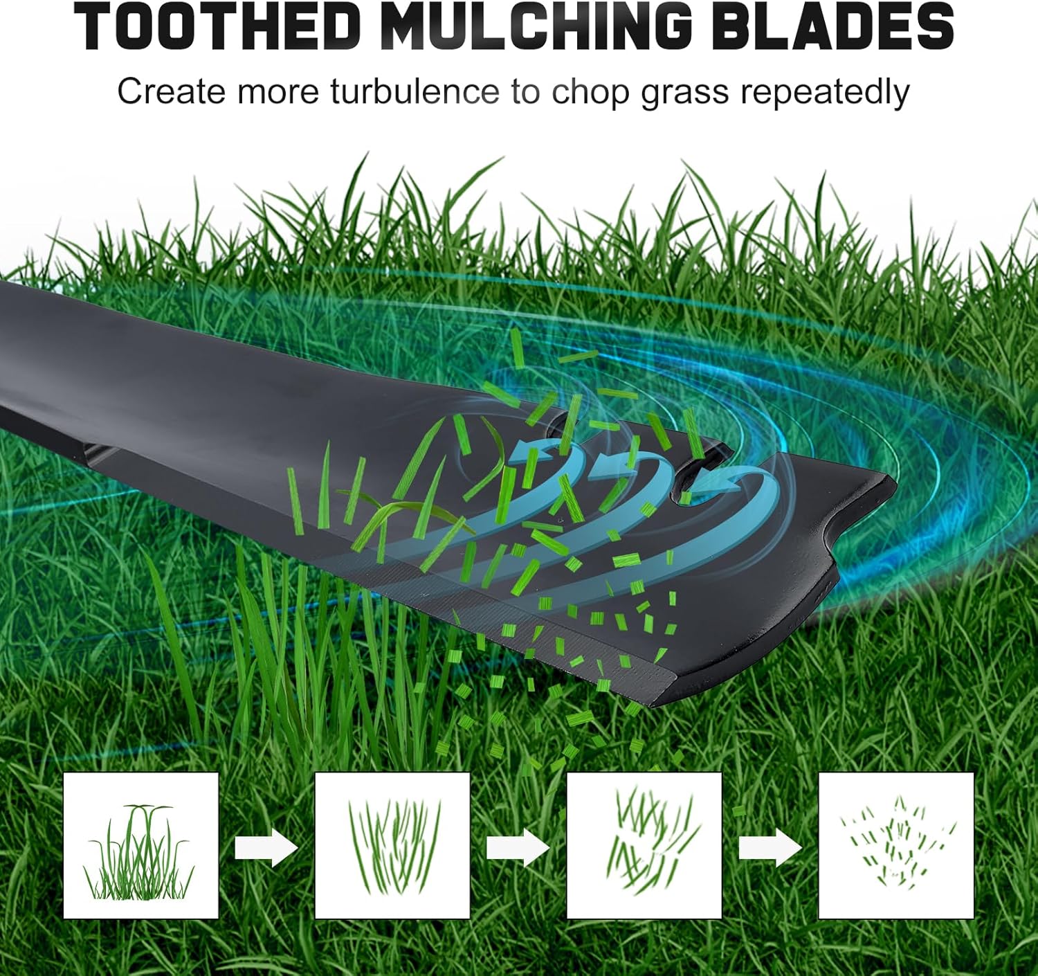 22 inch Deck Toro Recycler Lawn Mower Mulching Blades Replacement | Fit OEM 131-4547-03 59534p 108-9764-03 Parts,Toro