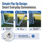 Downspout Gutter Hinge, Flip-Up Extension Hinge, 1 Pack, White