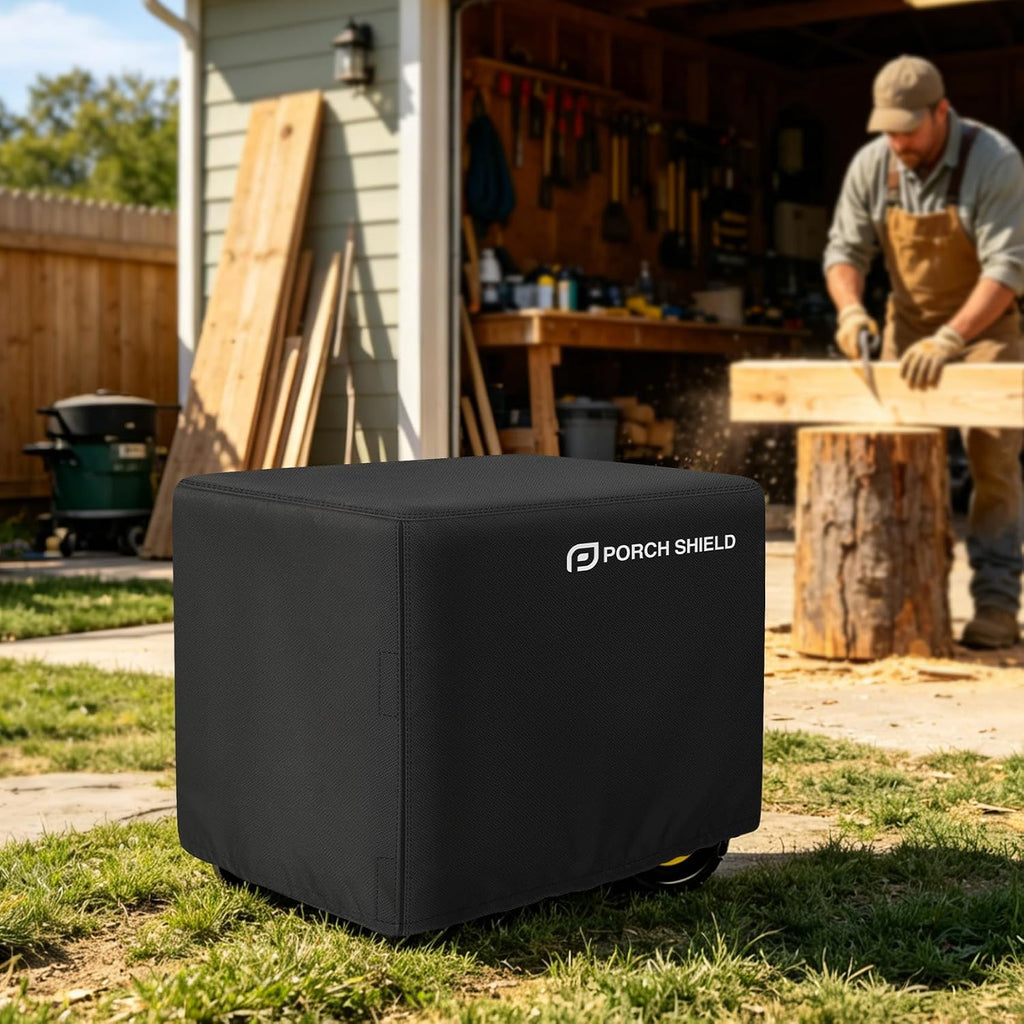 Waterproof Universal Generator Cover 32 x 24 x 24 inch - for Most Generators 5000-10000 Watt, Black