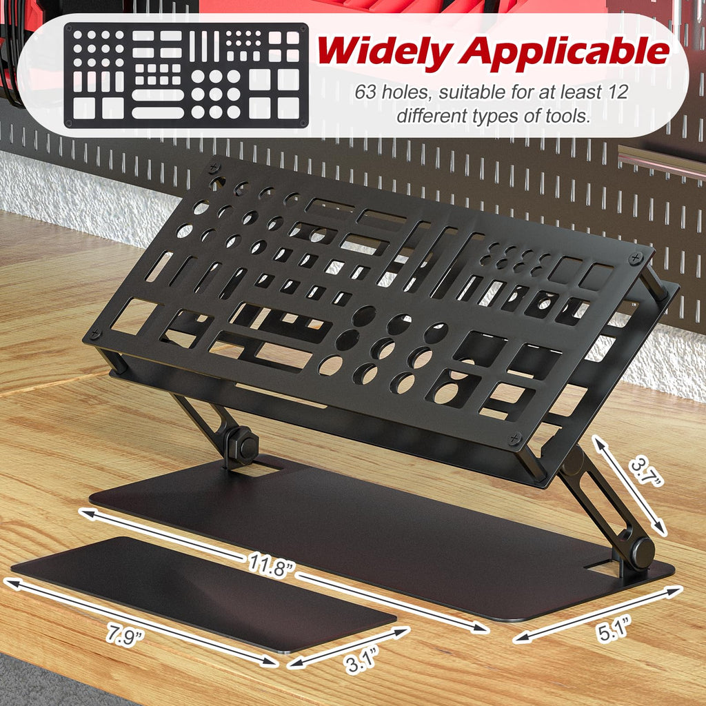 Screwdriver Organizer Holder Rack: Height Adjustable (Black)