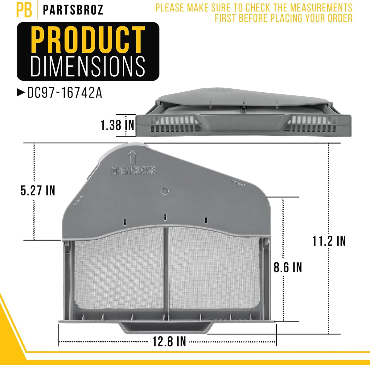 Dryer Lint Filter Screen for Samsung DV5451AEW
