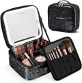 Makeup Bag with Detachable 4K LED Mirror, 3 Light Modes