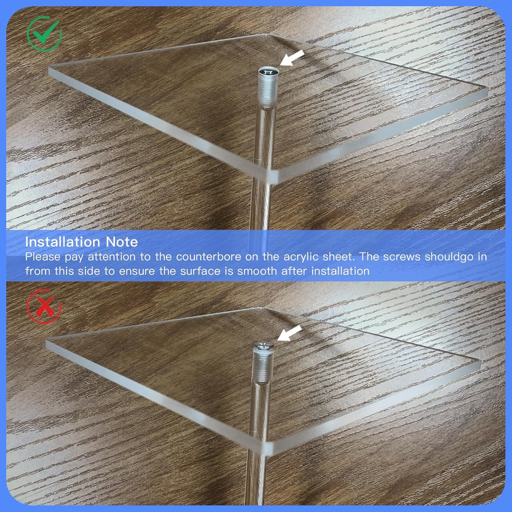 15.75 Inch Height Clear Acrylic Balloon Stand for Table Centerpiece Decoration, Set of 4