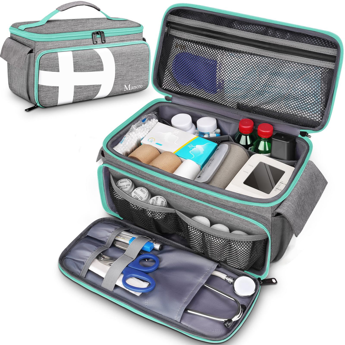 First Aid Bags Empty, Medical Travel Bag with Multi Pockets