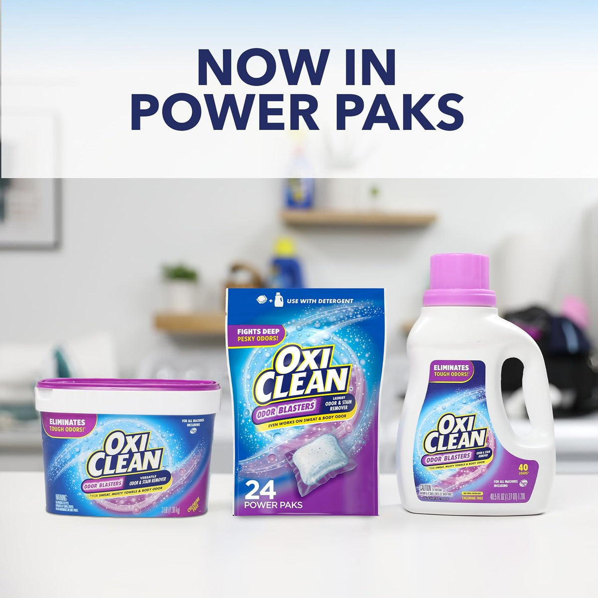 Odor Blasters Odor and Stain Remover Laundry Power Paks, 24 Ct