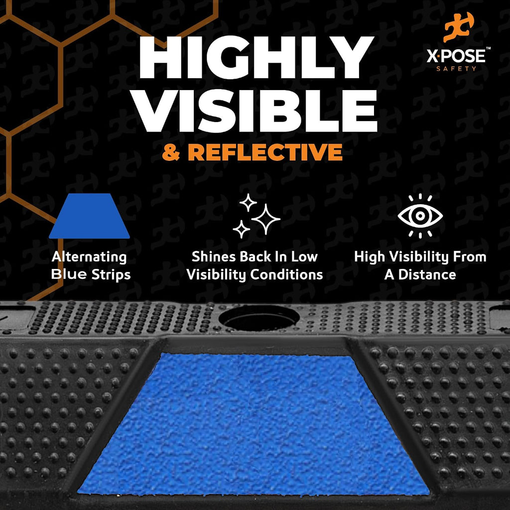 72" Heavy Duty Blue Rubber Parking Stopper (1 Pack) – Wheel Stop, Lot Bumper & Parking Curb for Handicap Parking