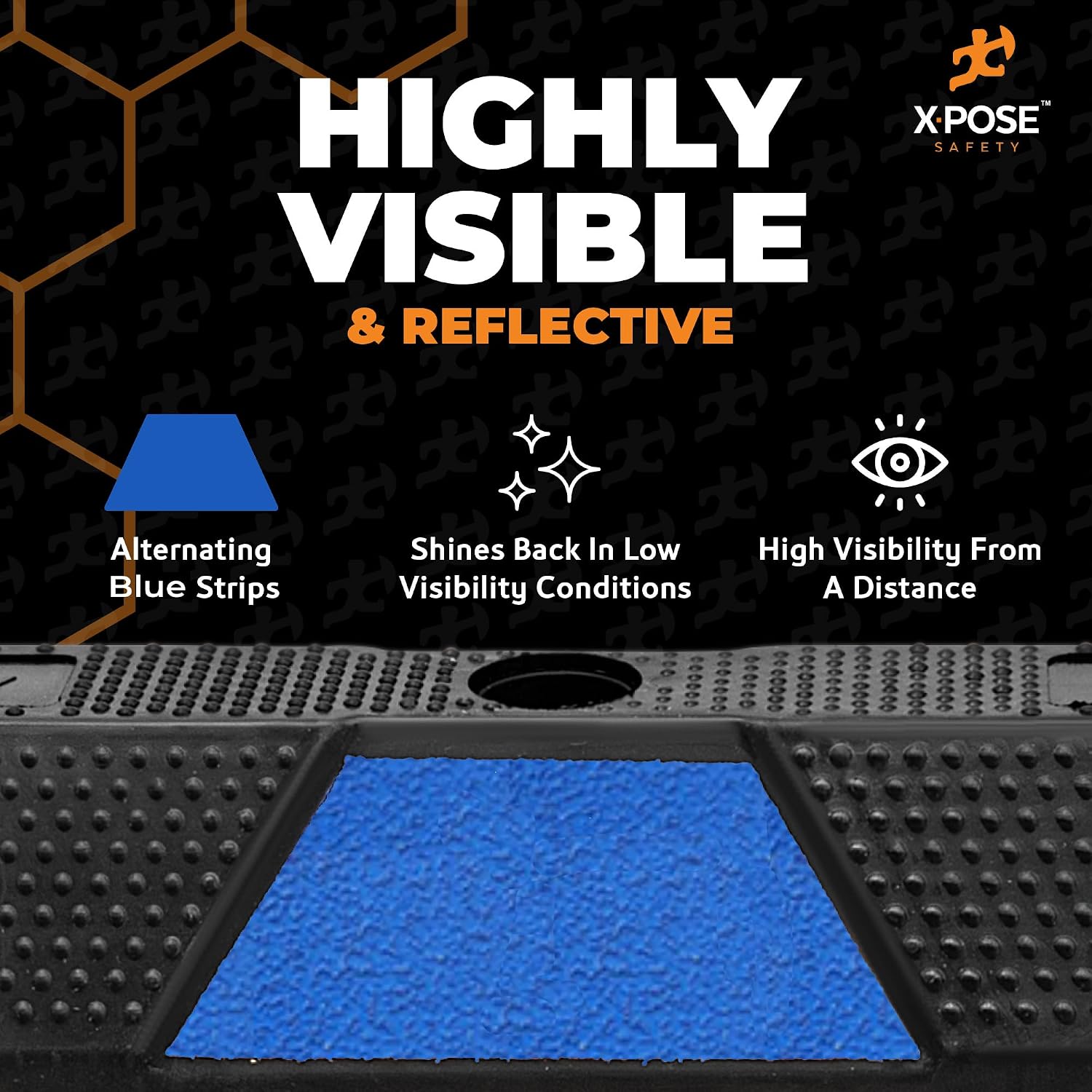 72" Heavy Duty Blue Rubber Parking Stopper (1 Pack) – Wheel Stop, Lot Bumper & Parking Curb for Handicap Parking