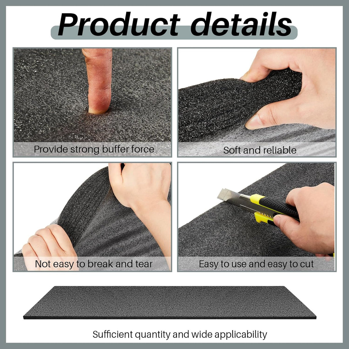 54 X 16 X 0.5 Inch Polyethylene Foam Sheet for Gun Case