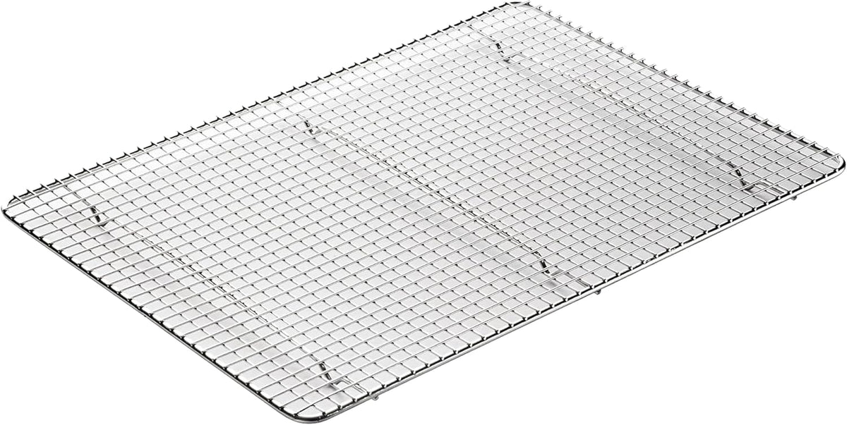 14" x 20" Silver/White 2/3 Size Wire Sheet Pan Grate