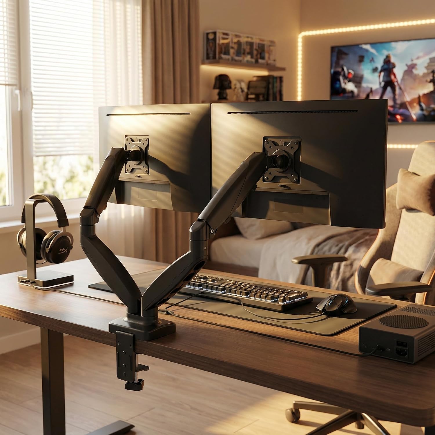 Ergonomic Dual Monitor Arm Stand