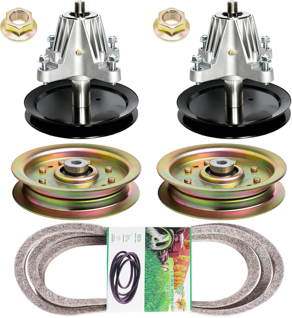 46 Inch Mower Deck Spindle Assembly Kit Fits Cub Cadet LTX1045 LTX1046 LTX1046VT Craftsman MTD LT2200 LT2000 Troy-Bilt Horse XP Mower Parts Include 2 Spindle 918-04865 618-04636 1 Idler 954-04219