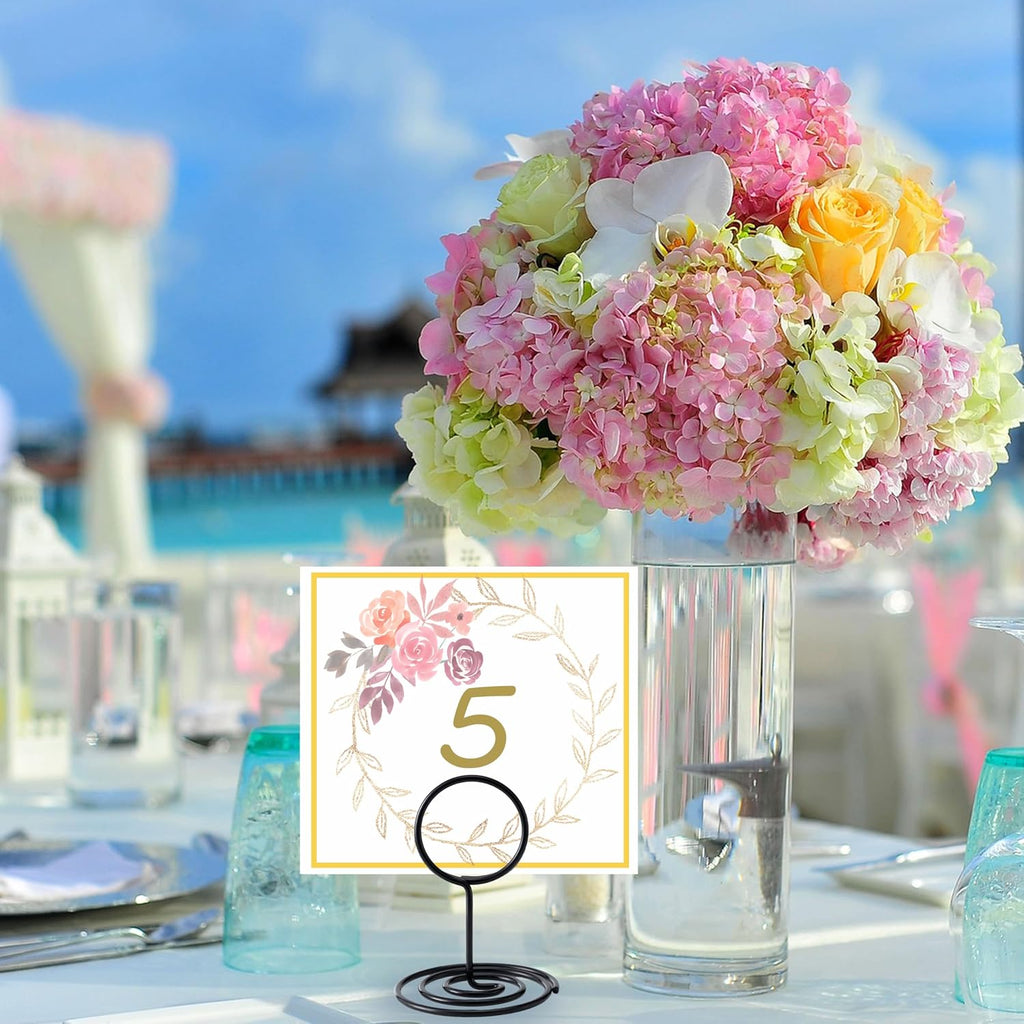 Table Number Holders, 26PCS Place Card Holder, Photo Holder (2" Black) | Picture Holder, Cards Stand Name Menu Clips