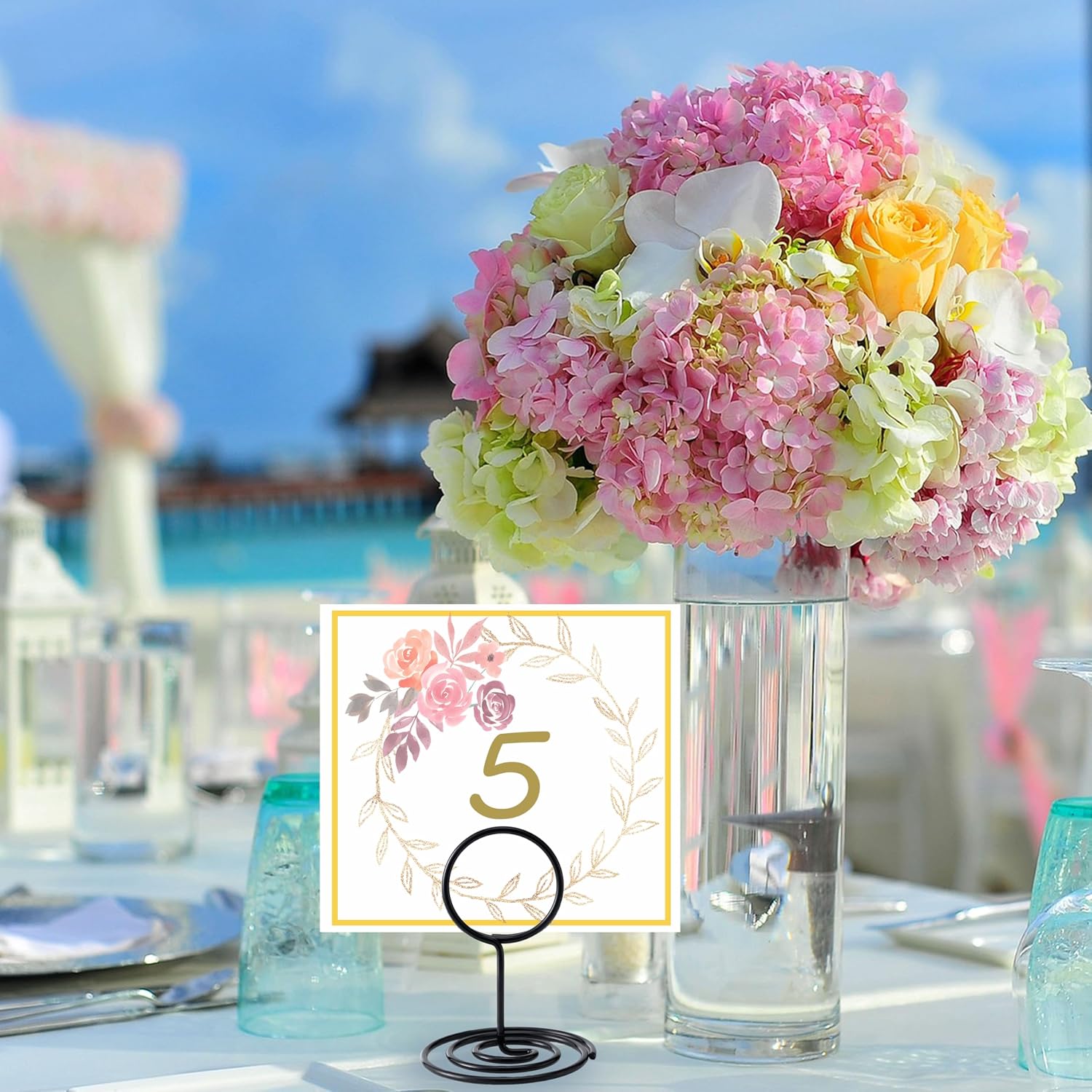 Table Number Holders, 26PCS Place Card Holder, Photo Holder (2" Black) | Picture Holder, Cards Stand Name Menu Clips