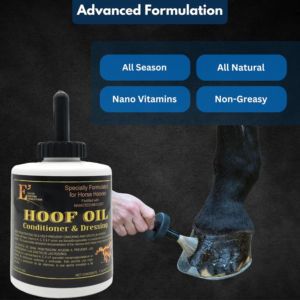 Hoof Conditioner & Dressing Oil 32 oz, Expert Formula for Nourishing & Protecting Horse Hooves, Deep Conditioning for