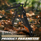 Folding Sickle Knife - with Bag Quick Release Black