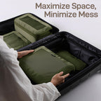 TripCozy Compression Packing Cubes, 6 Set, Olive Green