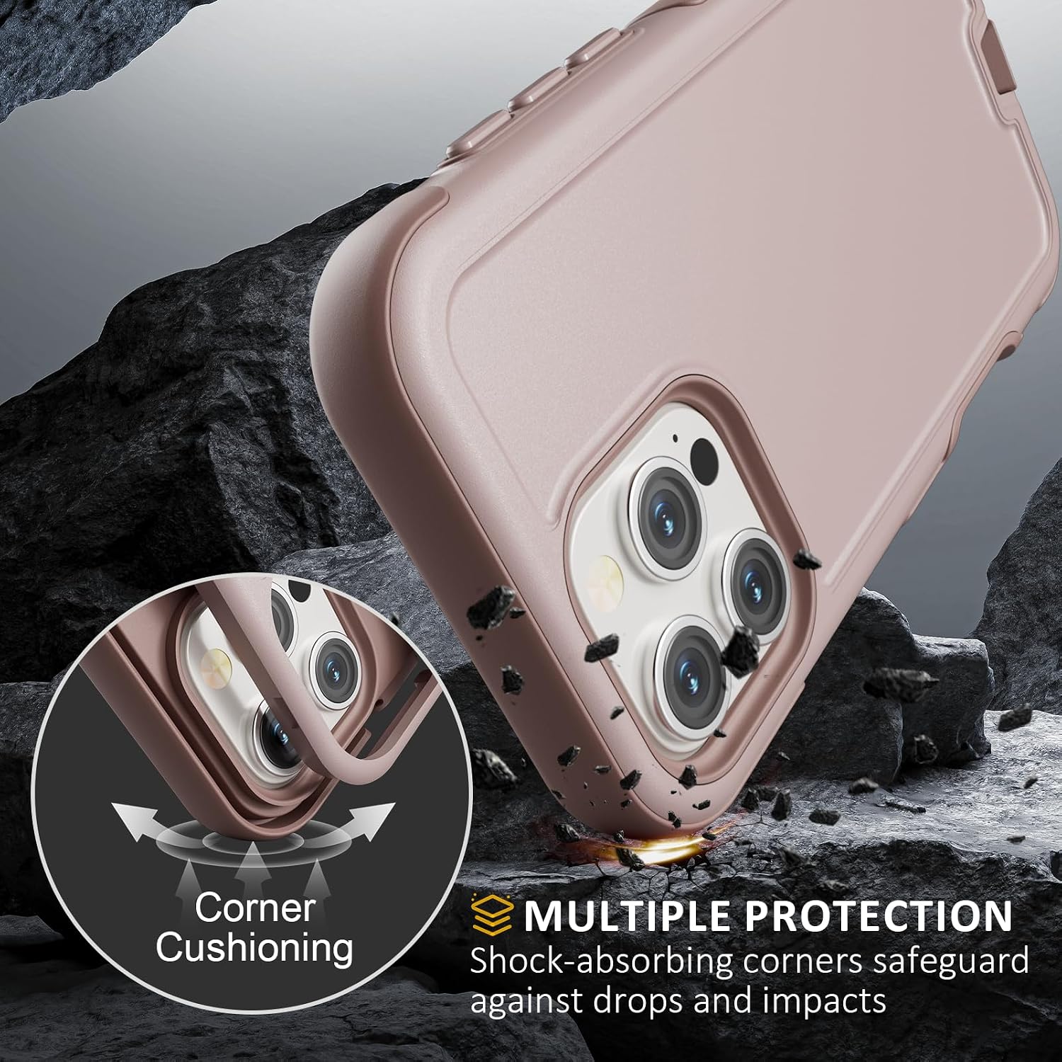 for iPhone 16 Pro Case, Compatible with MagSafe, Heavy Duty Shockproof Protective Phone Case, Anti-Drop Protection