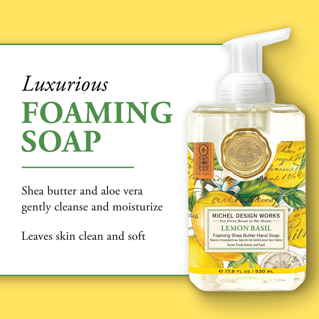 Foaming Hand Soap, Lemon Basil, 3-Pack
