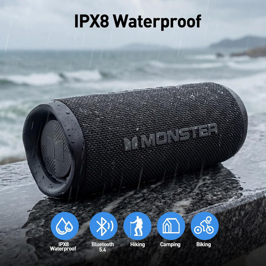 S620 Bluetooth Speaker, Wireless Portable Outdoor Bluetooth Speakers, 60W True Wireless Stereo IPX8 Waterproof, Dual