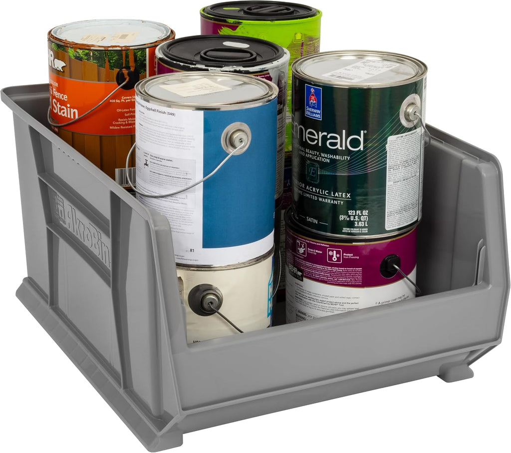 30289 Super-Size AkroBins Plastic Storage Bins, Space-Saving Stackable Bins for Garage, Classroom, Warehouse