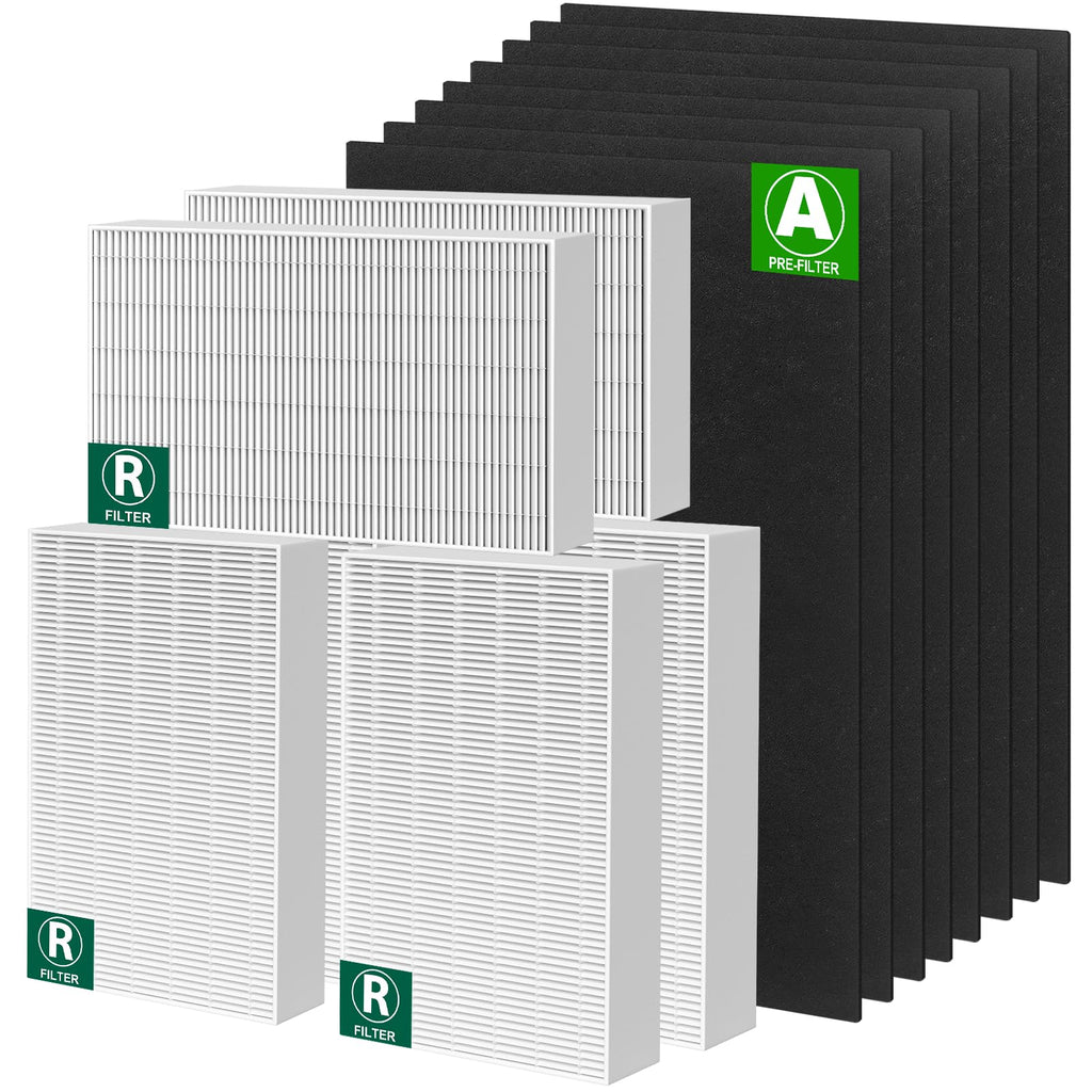 6 Pack HPA300 HEPA Filter Replacement R with 8 Pack Pre-Filter A