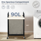 Laundry Hamper, 90L Rolling Laundry Sorter Cart with Removable and Washable Liner Bag, Clothes Hamper with Wheels and
